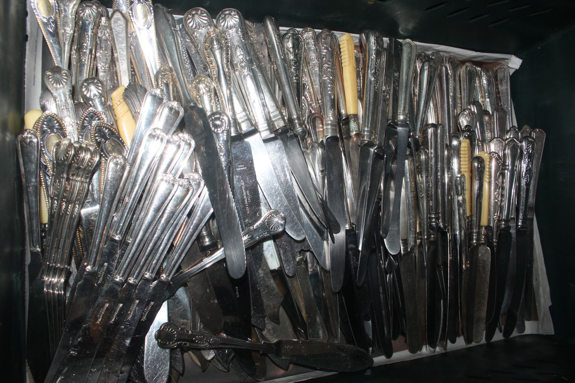 Three crates of plated flatware to include "Kings" - Image 4 of 14