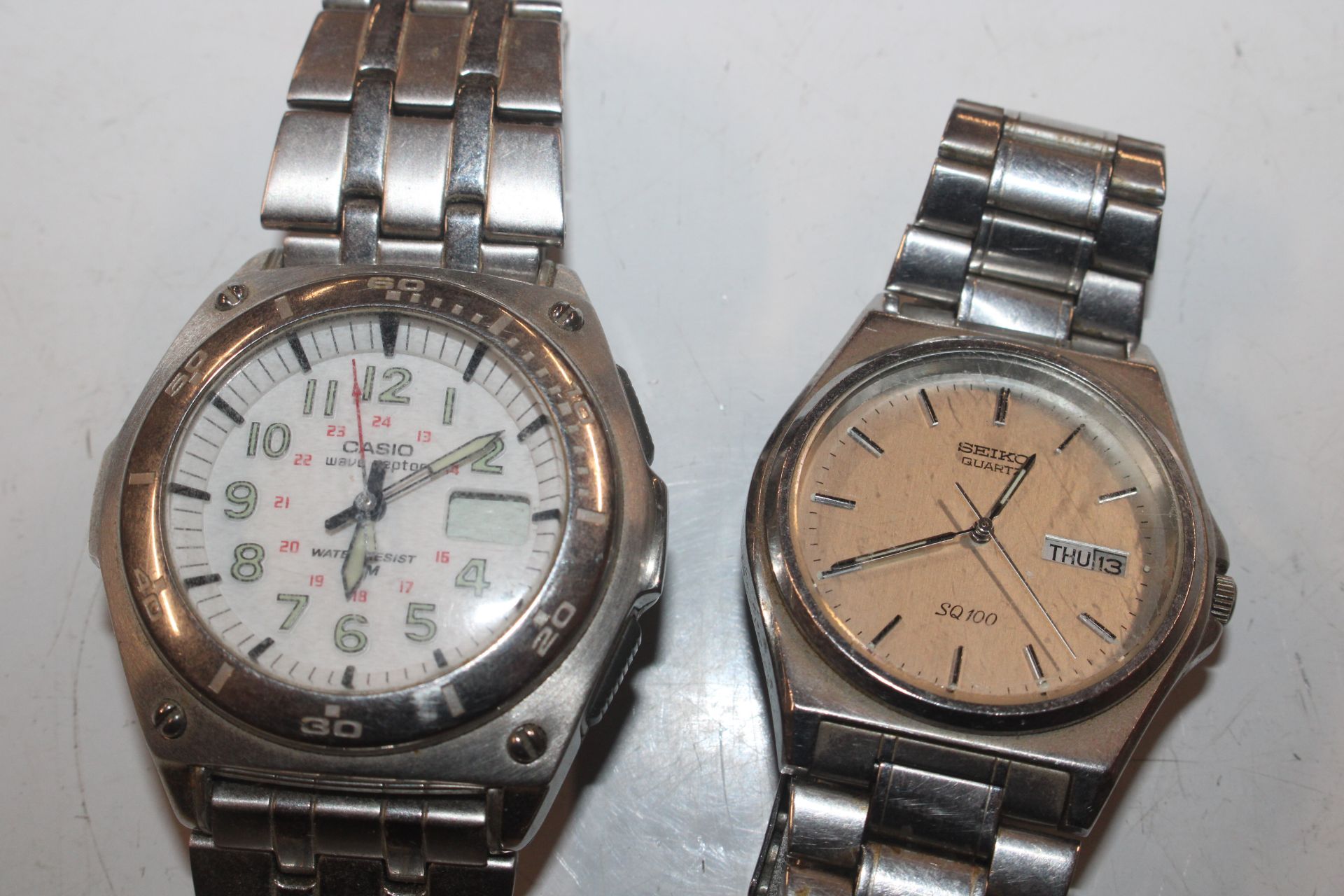 A box of various wrist watches to include Tissot, - Image 5 of 9