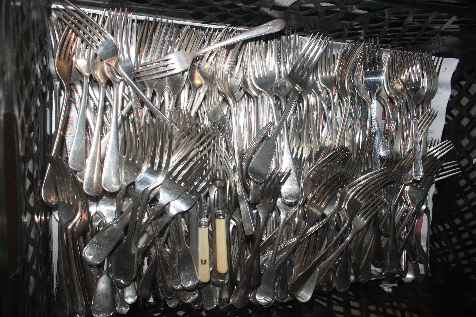 Three crates of plated flatware to include "Kings" - Image 2 of 14