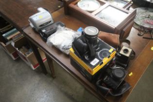 A collection of various cameras