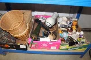 Three boxes of miscellaneous decorative items incl