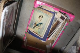 A box of various Royalty related magazines
