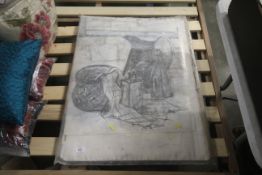 A folio of Benjamin Clark drawings and prints