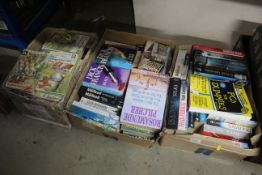 Three boxes of miscellaneous books