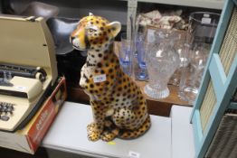 An Italian porcelain cheetah