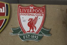 A cast iron Liverpool Football Club plaque