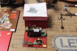 A Mamod model stationary steam engine with original box