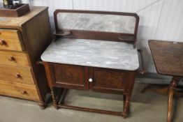 A late Victorian marble top washstand