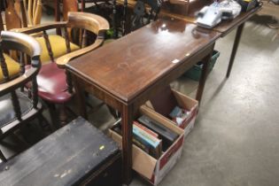 A 19th Century mahogany fold over card table