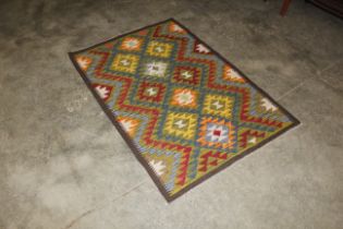 An approx. 4'11" x 3'4" Maimana Kelim rug