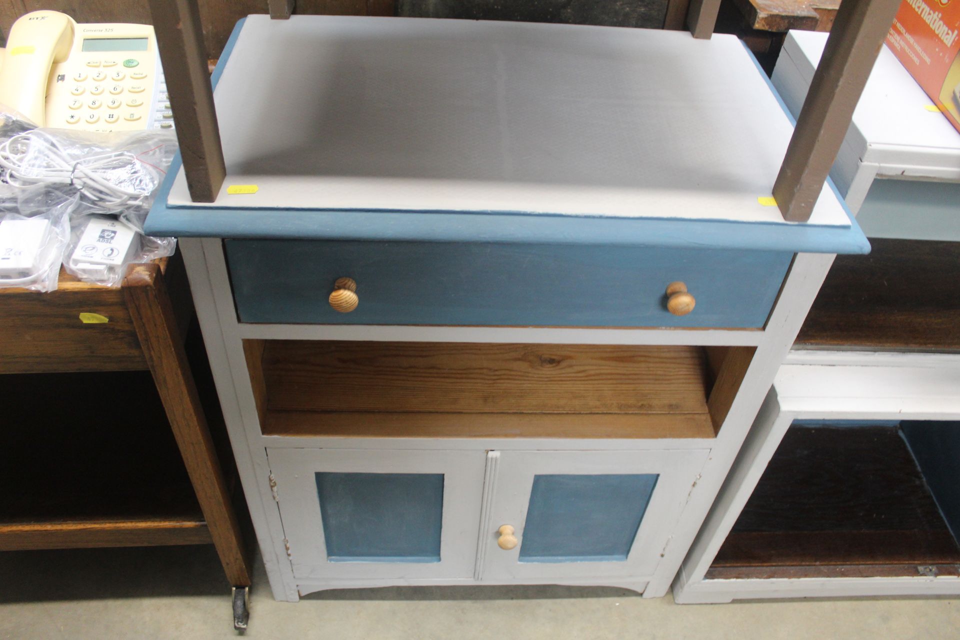 A painted bedside table fitted single drawer and a - Image 3 of 3