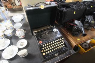 A Remington portable typewriter