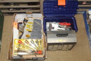 A tray box containing various tools to include par