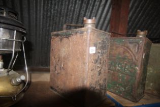 A Pratts two gallon metal fuel can with cap