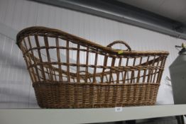 A wicker Moses basket