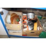 Two boxes of miscellaneous kitchenalia