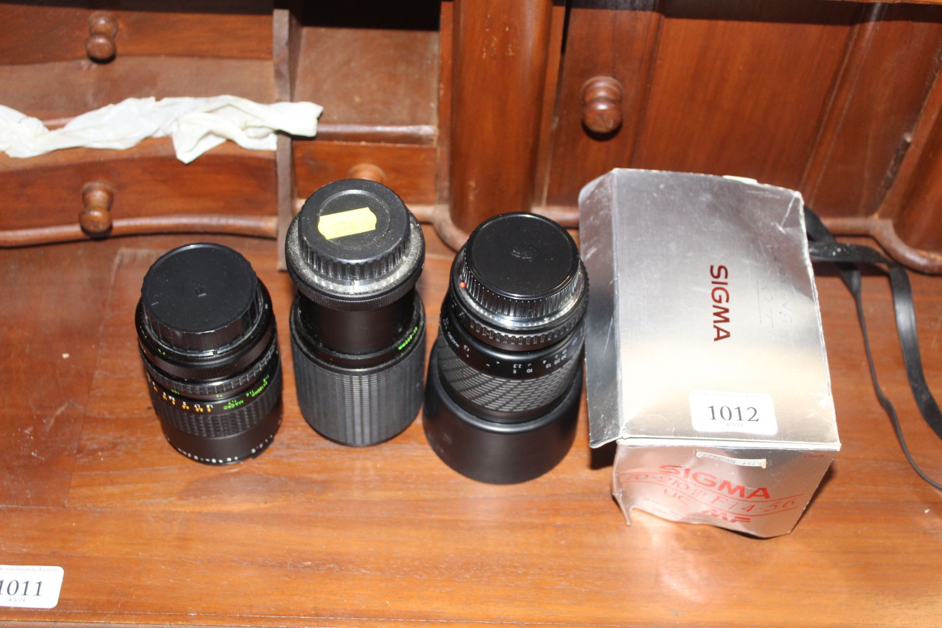 A quantity of camera lenses to include Sigma, Mino - Image 2 of 3