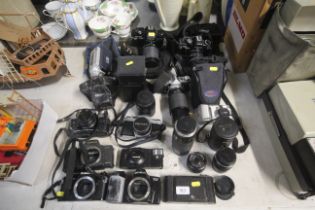 A collection of miscellaneous cameras to include Y