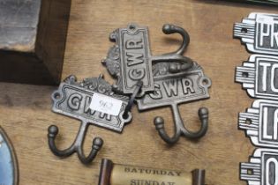 Three double GWR hooks (119)