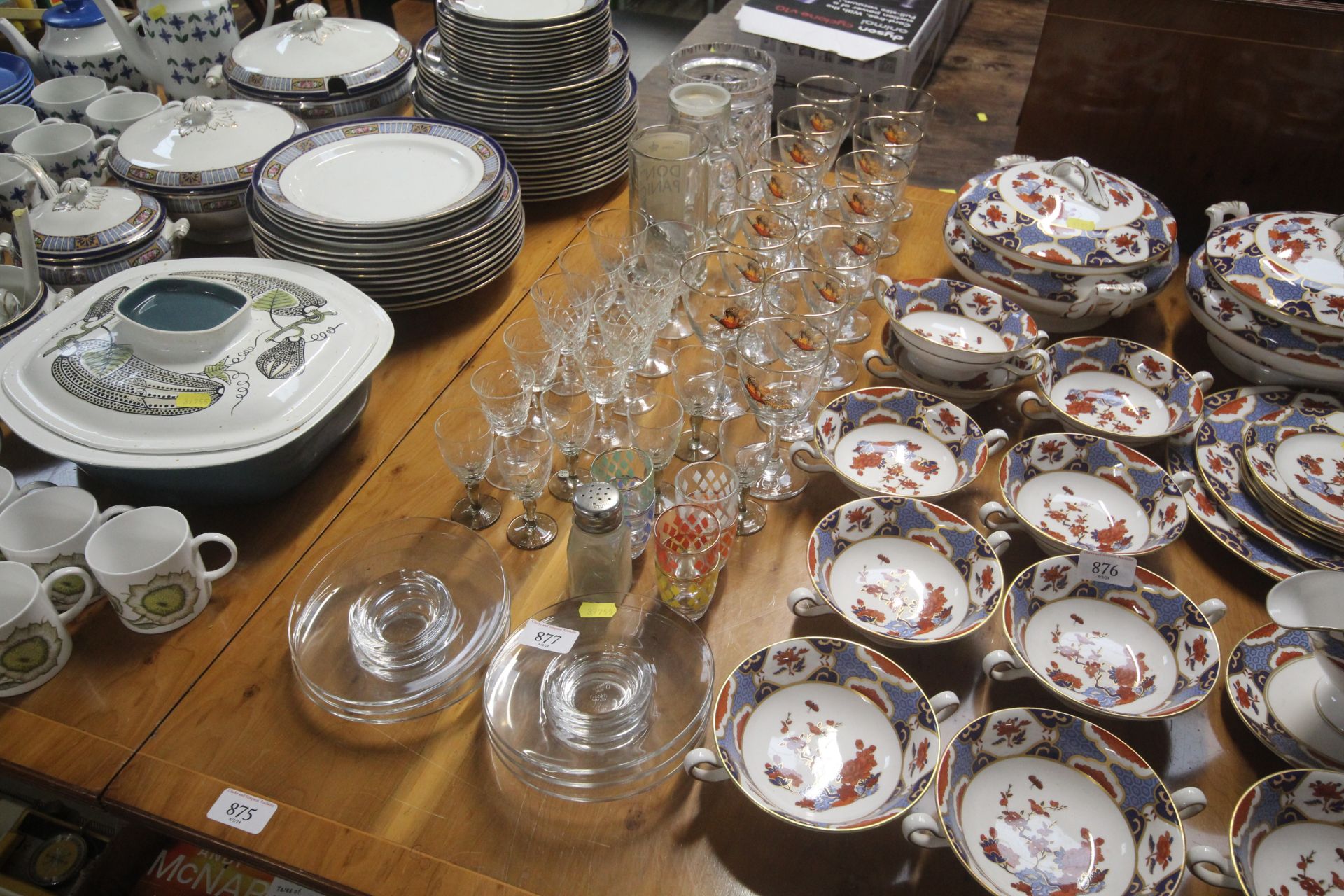 A quantity of various table glassware