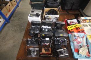 A collection of miscellaneous cameras to include O