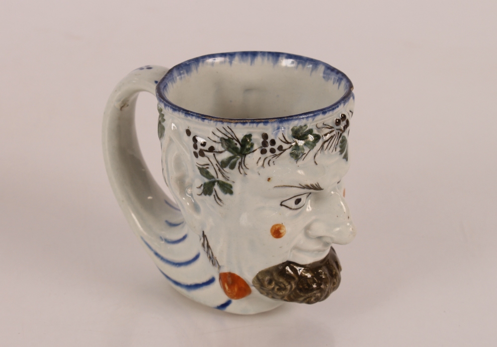 A late 18th Century Pratt ware pottery mug depicting Bacchus and a rare railwayana interest - Image 3 of 10