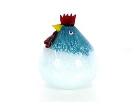 A Murano glass chicken, 20cm high