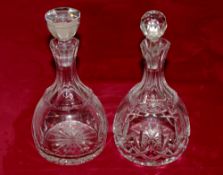 Various cut glass table ware to include whisky tumblers and decanters