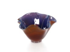 A Peter Layton (London Glassworks) bowl, 17cm dia.