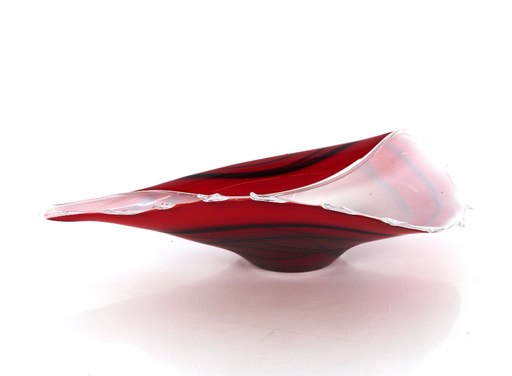 A Murano Yalos Radanul glass bowl, 45cm long