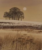 Kathleen Caddick, "Melting Snow" limited edition etching 127/150, image 30cm x 24.5cm