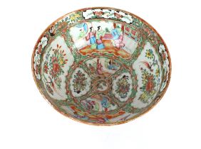 A 19th Century Canton bowl, decorated in the traditional palette, 31cm dia.