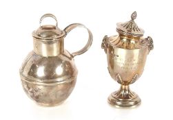 A small silver urn shaped trophy, inscribed "Jockey Club of Kenya, Governors Conference Cup,