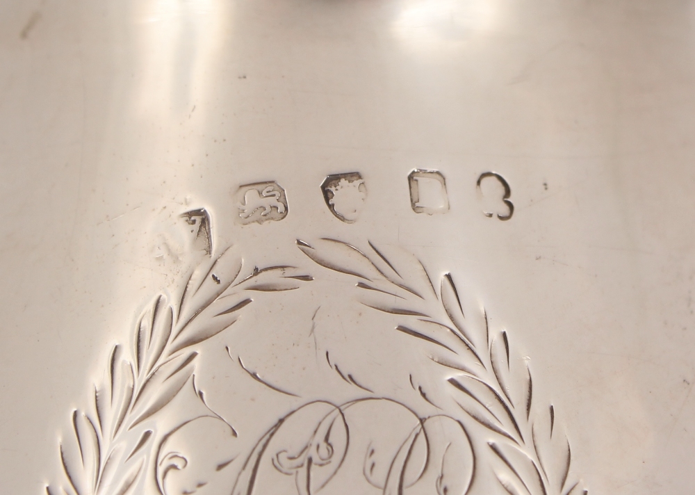 A George III silver cream jug, with reeded border and handle, foliate scroll decoration and - Image 2 of 2