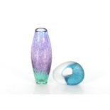 David Wall (Tamar Glass) vase and paperweight