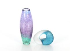 David Wall (Tamar Glass) vase and paperweight