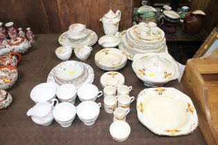 A quantity of Woods Ivory ware floral pattern dinn