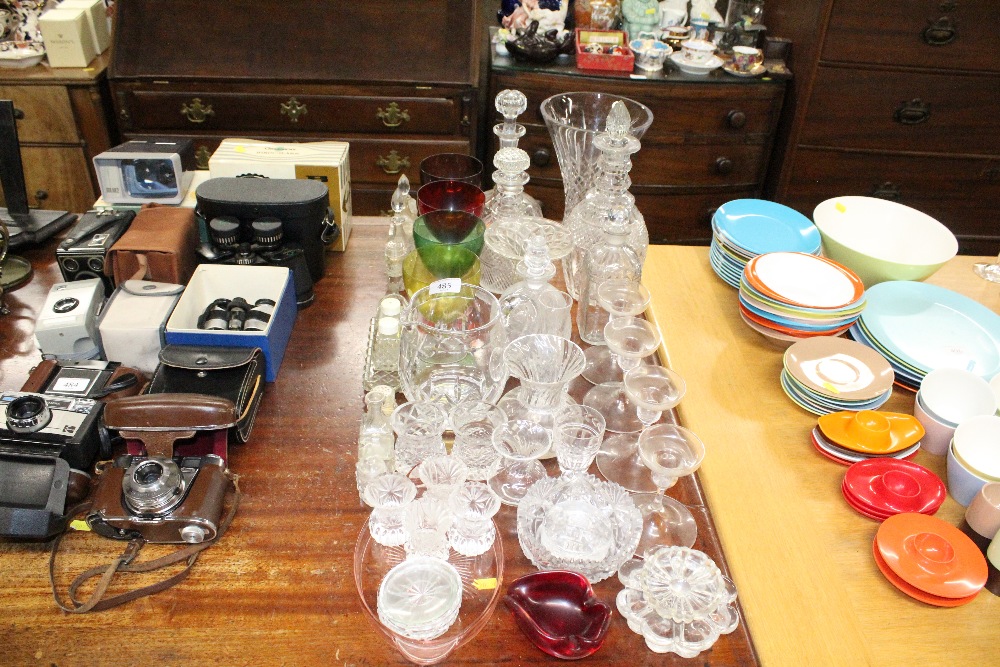 A quantity of various table glassware to include d