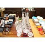 A quantity of various table glassware to include d