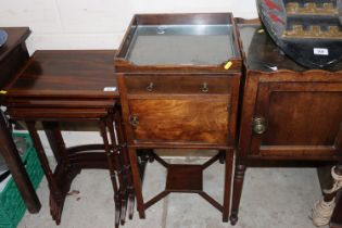 A 19th Century mahogany tray top bedside cupboard