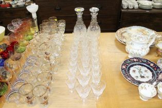 A quantity of various cut glass table ware to incl