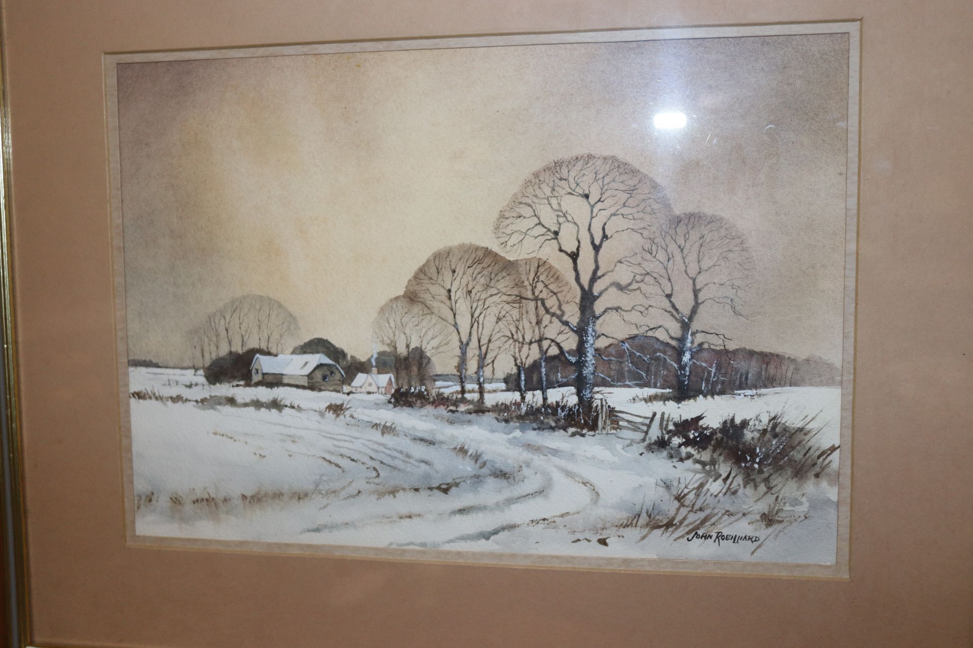 J. Robillard, pair of watercolours - Image 4 of 5