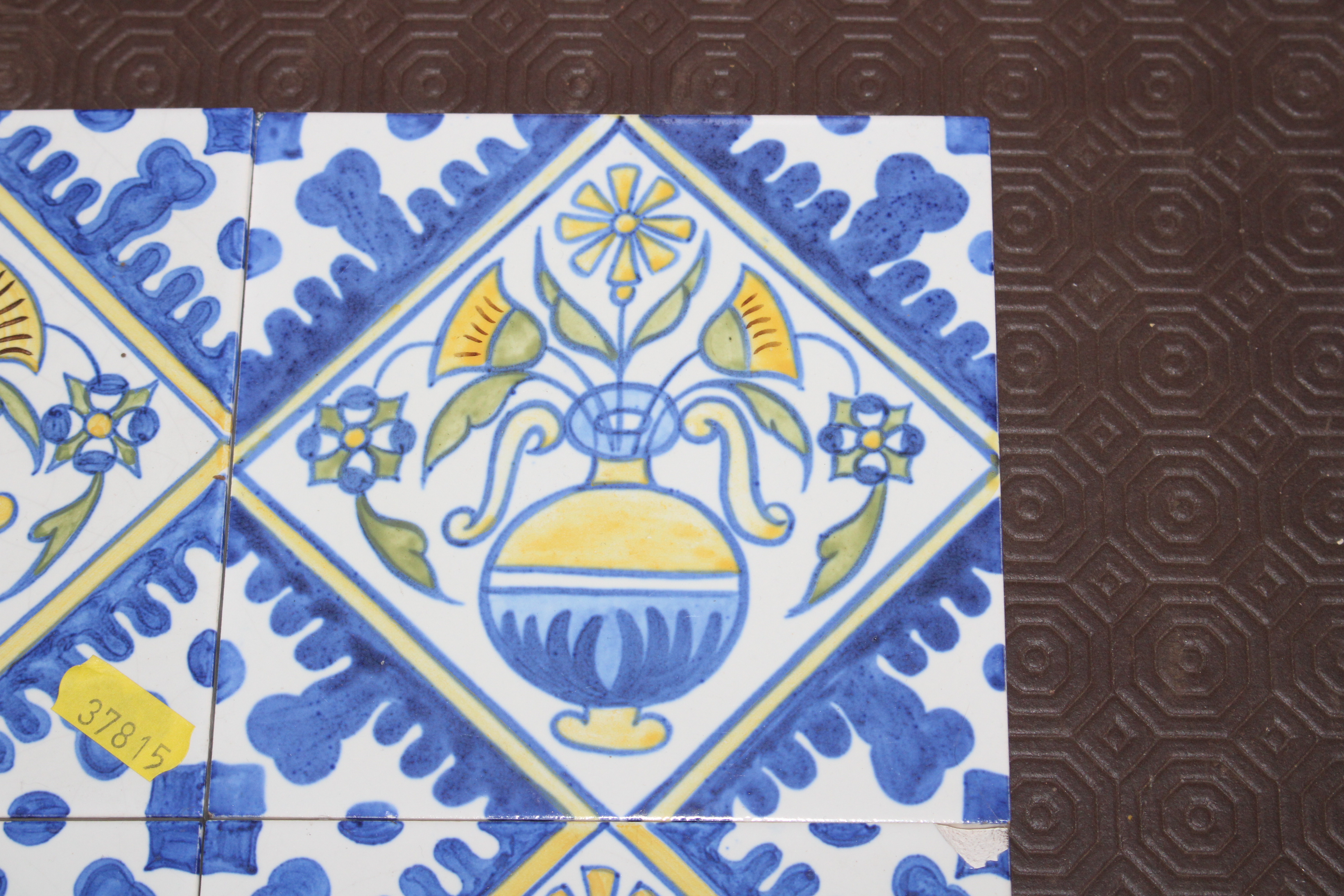 Six Poole Pottery Carter hand painted tiles - Bild 2 aus 5