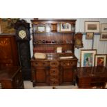 A good quality Ipswich oak dresser with shelved an