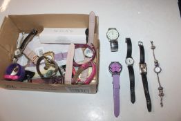 A box of assorted wrist watches