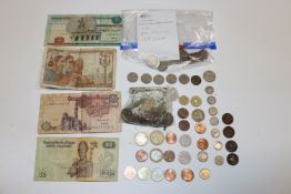 A box of silver and other coinage and a collection