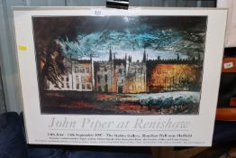 John Piper 1997, poster "Renishaw Hall, Osburt Sit