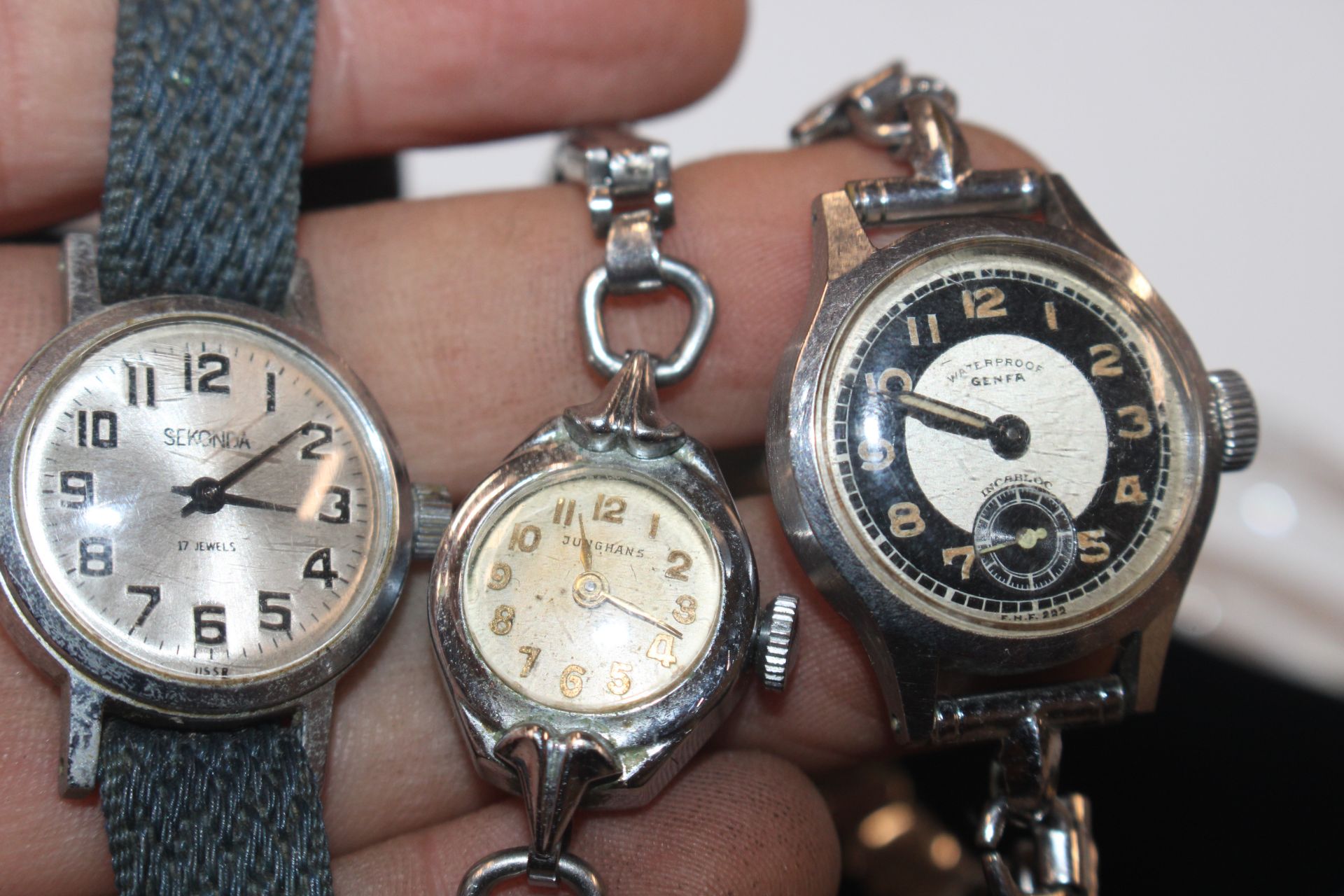 A glass tray and contents of various ladies wrist - Image 2 of 9