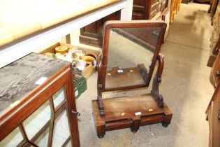 A 19th Century mahogany swing frame mirror fitted
