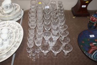 A collection of Stuart crystal and various Victori